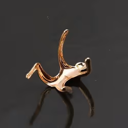 1pc Ear Clip Small Man Shape Ear Decoration Non-piercing Women Cartilage - silver, 1