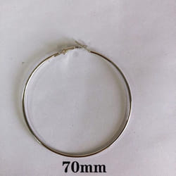 Fashion Earrings Big Circle Earrings Exaggerated Hop Circle Earring Jewelry Female Big Earrings - silver, 70mm