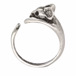Punk Mouse Animal Wrap Ring Punk Mice Vintage Retro Rings For Women Anel Boho Chic Mouse Ring Men Jewelry - gold