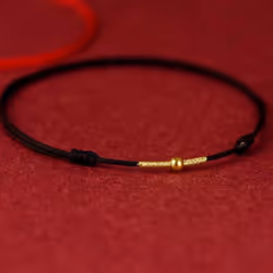 Fashion Handmade Bracelet Red Rope Lucky Bangle Women Men Best Bracelet Anklet - black, Anklet