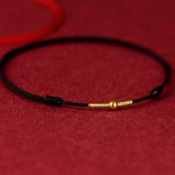 Fashion Handmade Bracelet Red Rope Lucky Bangle Women Men Best Bracelet Anklet - black, Anklet