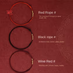 Fashion Handmade Bracelet Red Rope Lucky Bangle Women Men Best Bracelet Anklet - black, Anklet