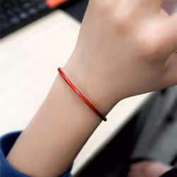 Bracelet Rope Braided Leather Bracelet Wristband Lobster Clasp Beads Diy Jewelry - red