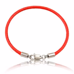 Bracelet Rope Braided Leather Bracelet Wristband Lobster Clasp Beads Diy Jewelry - black