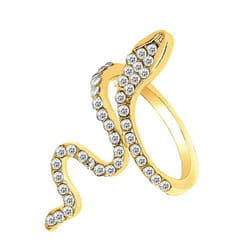 Open Snake Ring Adjustable Animal Rings Reptile For Men Women Fashion Punk Boy Girl Birthday Jewelry Gifts - gold
