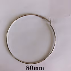Fashion Earrings Big Circle Earrings Exaggerated Hop Circle Earring Jewelry Female Big Earrings - silver, 80mm