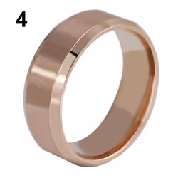 8mm Men&apos;s Women&apos;s Fashion Titanium Steel Polished Band Ring Wedding Jewelry - black, US 13