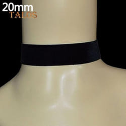 Women Lady Black Velvet Choker Gothic Necklace Simple Retro Jewelry Xmas Gift Suspension Trinket - Black Velvet 20mm