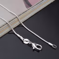 European Style Fashion Unisex Round Snake Chain Long Necklace Chains - silver, 60 cm