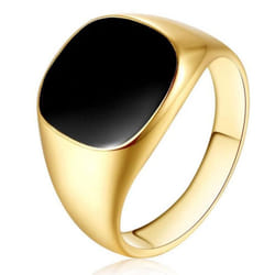 Vintage Men Alloy Ring For Male Trendy Minimalist Design Oil Drop Enamel Mens Finger Rings Fashion Jewelry - gold, 10