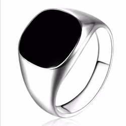 Vintage Men Alloy Ring For Male Trendy Minimalist Design Oil Drop Enamel Mens Finger Rings Fashion Jewelry - silver, 12