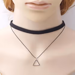 Women Korean Style Triangle Pendant Necklace