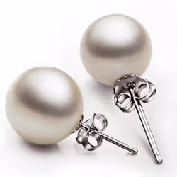 Women&apos;s Fashion White Faux Pearl Studs Piercing Earrings Charms Jewelry Gift
