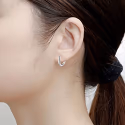 1 Pair Hoop Earrings Stainless Steel Geometric Elegant Polished Color Metal Circle Earrings - silver, 18mm