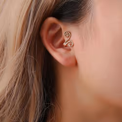 Non Piercing Earrings Simple Earrings Clip Acupressure Slimming Earrings Healthcare Stimulating Acupoints Earring Clip - gold