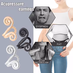 Non Piercing Earrings Simple Earrings Clip Acupressure Slimming Earrings Healthcare Stimulating Acupoints Earring Clip - gold