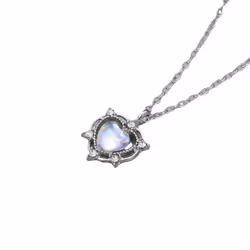 Y2k Pendant Necklaces For Women Zircon Heart Chain Necklace Punk Clavicle Choker Jewelry