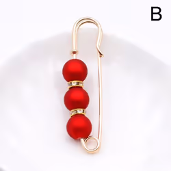1pc Elegant Simulated Pearl Women Jewelry Accessories Brooches Clothing Ornament Rhinestone - B