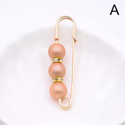 1pc Elegant Simulated Pearl Women Jewelry Accessories Brooches Clothing Ornament Rhinestone - A