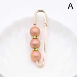 1pc Elegant Simulated Pearl Women Jewelry Accessories Brooches Clothing Ornament Rhinestone - A