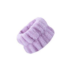 2pcs One Pair Wash Face And Wrist Band Absorb Water Sports Sweat Wiping Bracelet Hairband Moisture Proof Sleeve Wrist Guard - purple, 2 Pcs