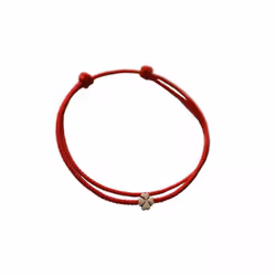 Small Lucky Red String Bracelet Thin Bracelet Clover Simple Braided Bracelet