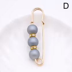 1pc Elegant Simulated Pearl Women Jewelry Accessories Brooches Clothing Ornament Rhinestone - D