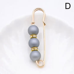 1pc Elegant Simulated Pearl Women Jewelry Accessories Brooches Clothing Ornament Rhinestone - D