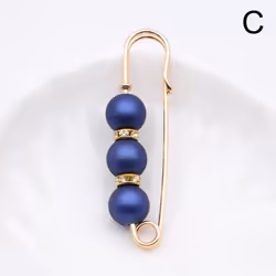 1pc Elegant Simulated Pearl Women Jewelry Accessories Brooches Clothing Ornament Rhinestone - C
