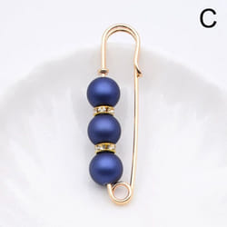 1pc Elegant Simulated Pearl Women Jewelry Accessories Brooches Clothing Ornament Rhinestone - C