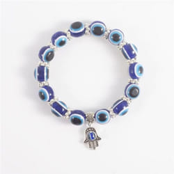 Retro Lucky Handstring Blue Eyes Fatima Hand Fashion Jewelry Beads Bracelet