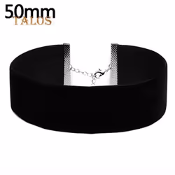 Women Lady Black Velvet Choker Gothic Necklace Simple Retro Jewelry Xmas Gift Suspension Trinket - Black Velvet 50mm