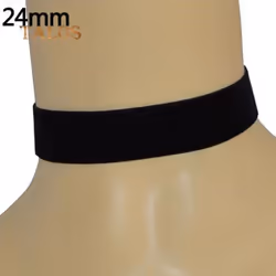 Women Lady Black Velvet Choker Gothic Necklace Simple Retro Jewelry Xmas Gift Suspension Trinket - Black Velvet 50mm