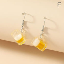 1pair Fruit Leaves Shape Acrylic Women Earrings Jewelry Gift Dangle Earrings Women Accessories - F