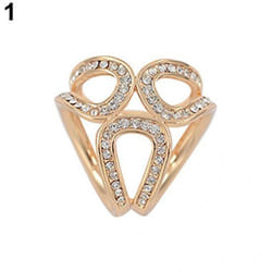 Silk Scarf Clip Holder Rhinestone Garland Hoop Twine Brooch Scarf Clip Buckle Jewelry Gift - golden