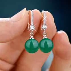 Exquisite Fashion Silver Color Waterdrop Imitation Pearls Drop Earrings For Women Elegant Shinying Round Imitation Pearls Stu ...
