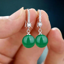 Exquisite Fashion Silver Color Waterdrop Imitation Pearls Drop Earrings For Women Elegant Shinying Round Imitation Pearls Stud Earrings - 5