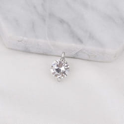 Silver Dazzling Zircon Necklace Invisible Transparent Fishing Line Simple Pendant Choker Clavicle Chain - Silver, 1004