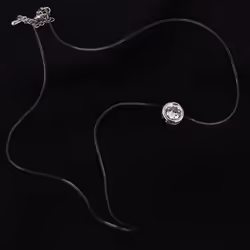 Silver Dazzling Zircon Necklace Invisible Transparent Fishing Line Simple Pendant Choker Clavicle Chain - Silver, 1004