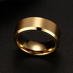 8mm Titanium Steel Band Wedding Engagement Jewelry Black Men&apos;s Ring Fashion Party Ring Jewelry - gold, 10