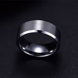 8mm Titanium Steel Band Wedding Engagement Jewelry Black Men&apos;s Ring Fashion Party Ring Jewelry - gold, 10