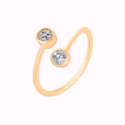 Fashion Ring Personality Opening Adjustable Ring Women Wedding Anniversary Gift - gold