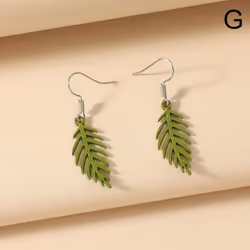 1pair Fruit Leaves Shape Acrylic Women Earrings Jewelry Gift Dangle Earrings Women Accessories - G