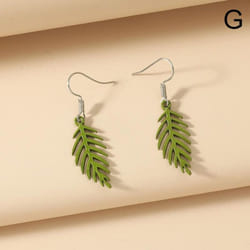 1pair Fruit Leaves Shape Acrylic Women Earrings Jewelry Gift Dangle Earrings Women Accessories - G