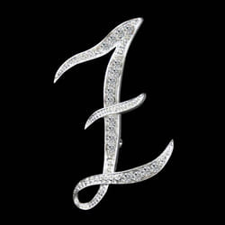 Gifts Rhinestone Letter Crystal Pins Jewelry Letter Alphabetical English Brooch Brooches - Z
