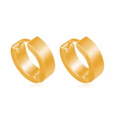 Unisex Hoop Earrings Gold Silver Color Colorful Round Ear Rings For Women Men Ear Clips European Hoops Earring - golden
