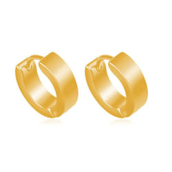Unisex Hoop Earrings Gold Silver Color Colorful Round Ear Rings For Women Men Ear Clips European Hoops Earring - golden