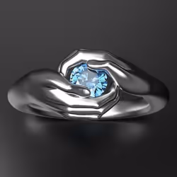 Romantic Love Hug Crystal Ring Creative Love Forever Couple Hands Hug Rings For Women Men Fashion Wedding Jewelry - 10
