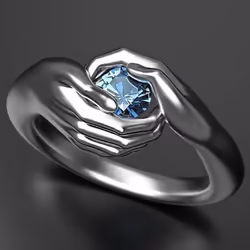 Romantic Love Hug Crystal Ring Creative Love Forever Couple Hands Hug Rings For Women Men Fashion Wedding Jewelry - 8