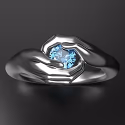 Romantic Love Hug Crystal Ring Creative Love Forever Couple Hands Hug Rings For Women Men Fashion Wedding Jewelry - 8